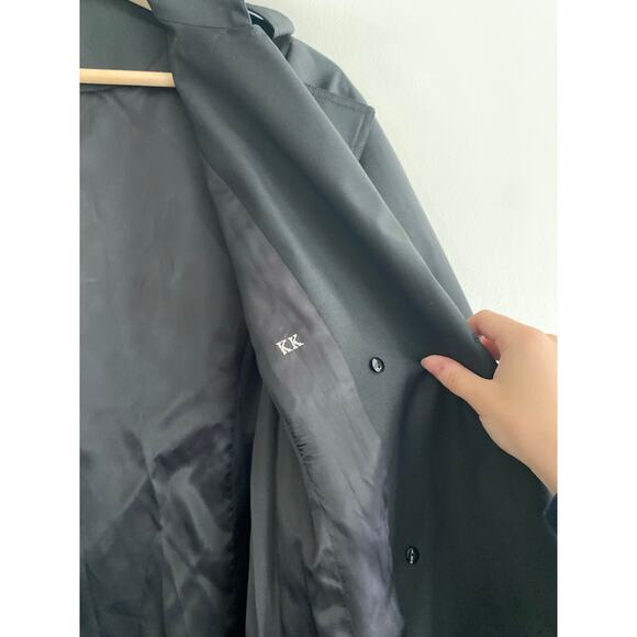 KNOT STANDARD Loro Piana System Black Trench Coat - Picture 8 of 16